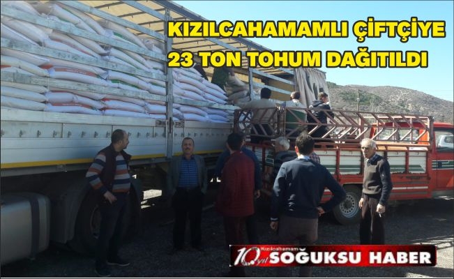 23 TON TOHUM DAĞITILDI