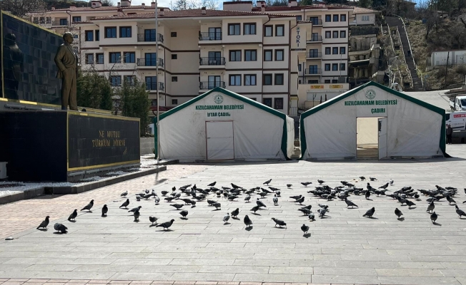 KIZILCAHAMAM DA GELENEKSEL İFTAR ÇADIRI KURULDU