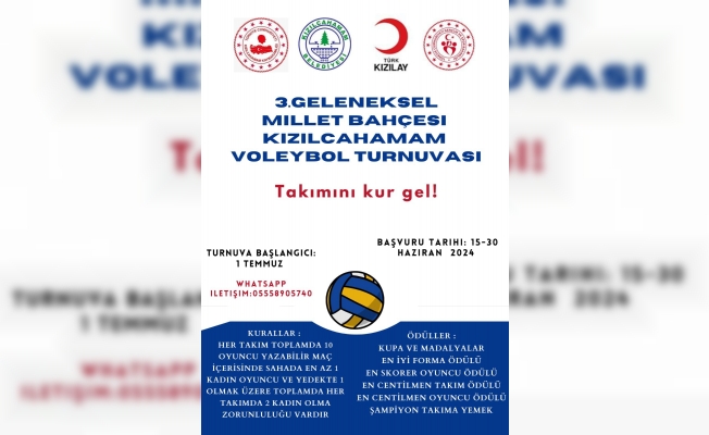 MİLLET BAHÇESİ VOLEYBOL TURNUVASI BAŞLIYOR